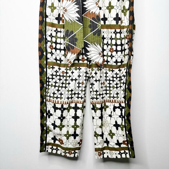 Cleobella Nadia Art Deco Print Organic Cotton Jumpsuit Size Medium - Picture 9 of 14